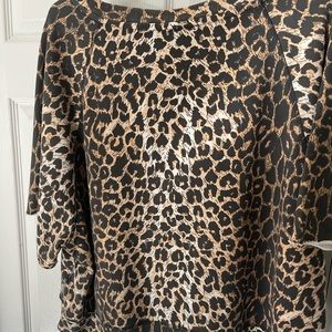 All saints leopard shortsleeved sweatshirt